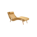 Contemporary Rattan Chaise Lounge with Cushioned Headrest